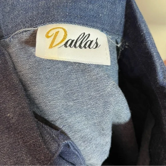 Vintage 1970’s Retro Western Denim Jean Gaucho Cowgirl wide leg Pant suit - Picture 15 of 17